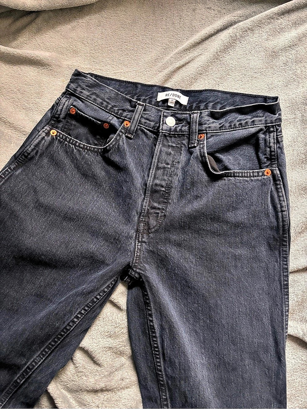 RE/DONE High Rise Loose Long Jeans Waist 27